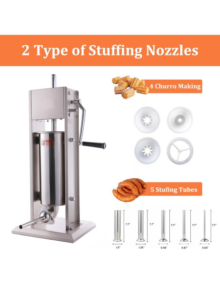 Máquina Rellenadora de Salchichas y Churros Hakka 5L