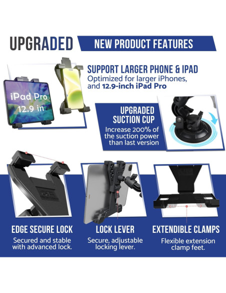 Soporte de Tableta para Coche Randconcept 360 para iPad y Galaxy Tab Soporte de Tableta para Coche Randconcept 360 para iPad y Galaxy Tab