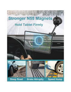Soporte Magnético para Tableta de Coche NATDETC 4-11" Ajustable 2