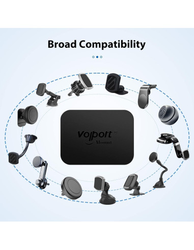 Placas Metálicas Adhesivas VOLPORT para Soporte de Teléfono