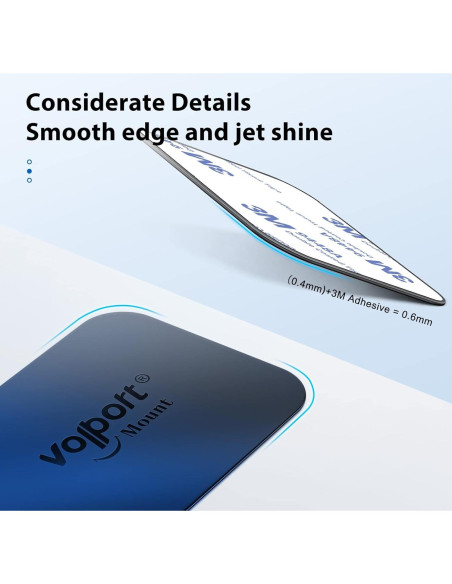 Placas Metálicas Adhesivas VOLPORT para Soporte de Teléfono