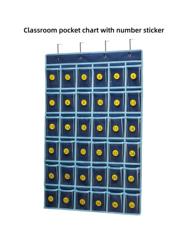 Organizador de Bolsillos SAVERHO 36 Bolsillos Transparentes Azul