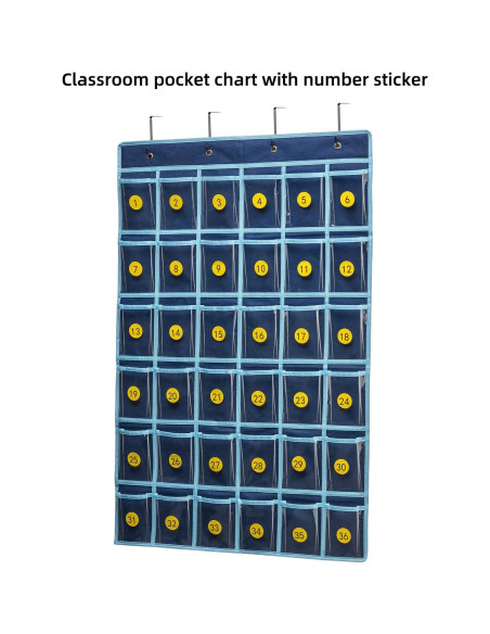 Organizador de Bolsillos SAVERHO 36 Bolsillos Transparentes Azul Organizador de Bolsillos SAVERHO 36 Bolsillos Transparentes Azul