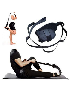 Correa de Yoga EOM para Estiramiento con 7 Asas - Negro