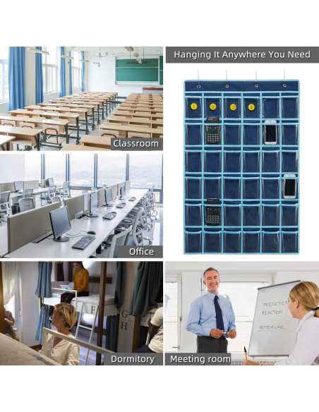 Organizador de Bolsillos SAVERHO 36 Bolsillos Transparentes Azul Organizador de Bolsillos SAVERHO 36 Bolsillos Transparentes Azul