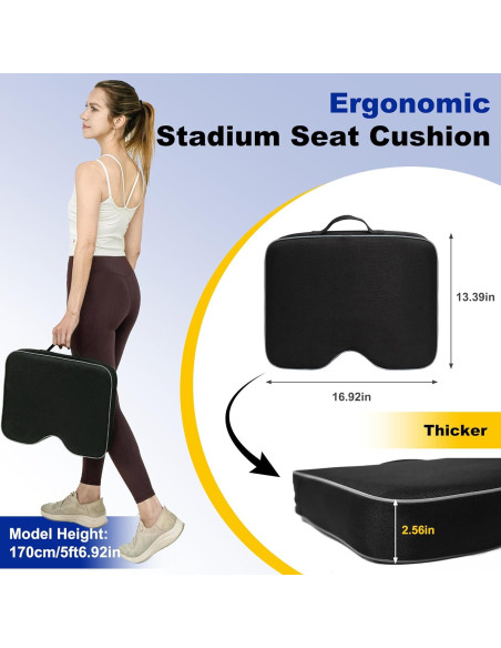 Cojines para Estadio FASTMOMENT - 2 Pcs Acolchados Portátiles