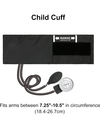 Esfigmomanómetro Aneroid LotFancy Pediátrico 18.3-26.7cm