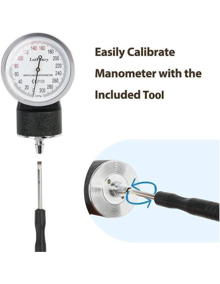 Esfigmomanómetro Aneroid LotFancy Pediátrico 18.3-26.7cm