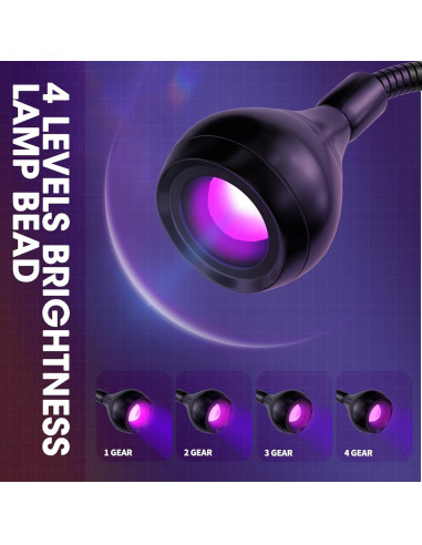 Lámpara de Uñas UV Geisofu Doble Cabeza 4 Niveles 3W USB