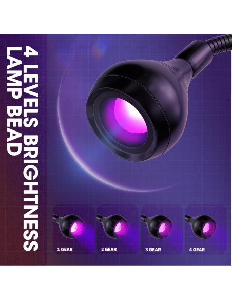 Lámpara de Uñas UV Geisofu Doble Cabeza 4 Niveles 3W USB