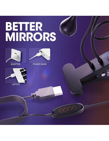 Lámpara de Uñas UV Geisofu Doble Cabeza 4 Niveles 3W USB