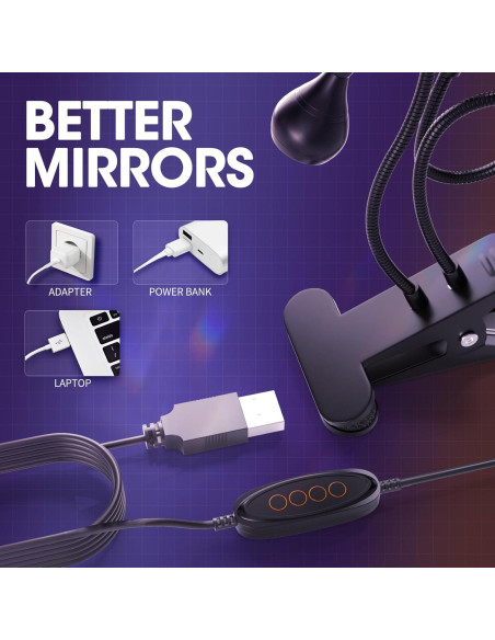 Lámpara de Uñas UV Geisofu Doble Cabeza 4 Niveles 3W USB