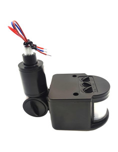 Detector de Movimiento PIR HANNAHONG 12m Impermeable Negro