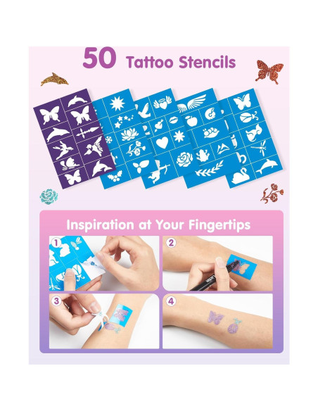 Marcadores de Tatuajes Temporales Lictin 7 Colores Doble Punta Marcadores de Tatuajes Temporales Lictin 7 Colores Doble Punta