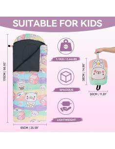 Saco de dormir juvenil Croosseoutdoors 3 temporadas 1.1 kg 2