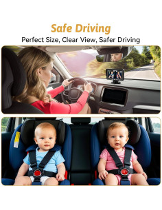 Cámara para Bebé en el Auto 2-Pack - HD 1080P, 150 Ángulo, Visión Nocturna 2