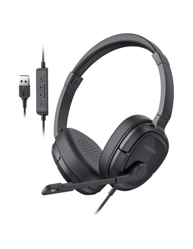 Auricular USB LEVN UH003 con micrófono y cancelación de ruido
