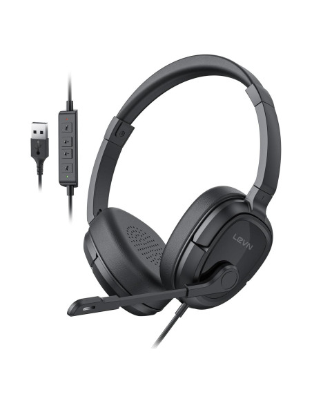 Auricular USB LEVN UH003 con micrófono y cancelación de ruido
