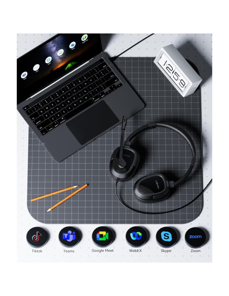 Auricular USB LEVN UH003 con micrófono y cancelación de ruido