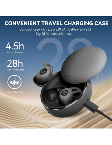 Auriculares para Dormir Sleepals Micro Negro - Reducción de Ruido