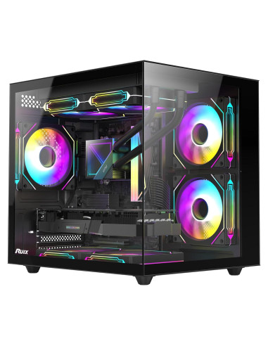 Caja de PC RUIX OV502 Mini-Tower con Ventiladores ARGB 120mm