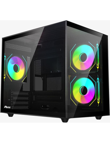 Caja de PC RUIX OV502 Mini-Tower con Ventiladores ARGB 120mm