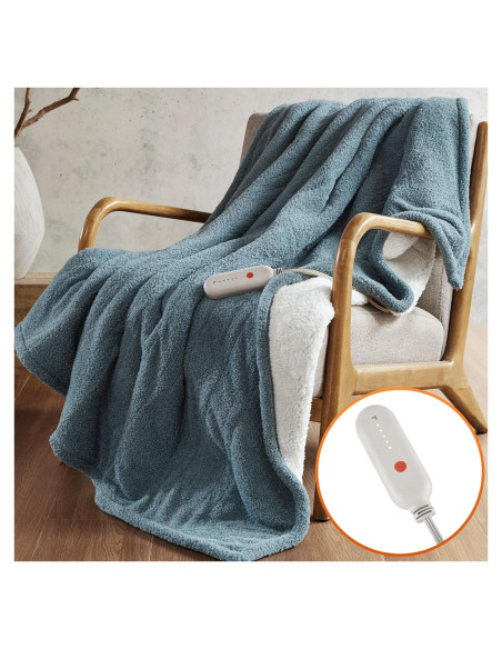 Manta Calentada Eléctrica Sharper Image 50x60 cm Azul