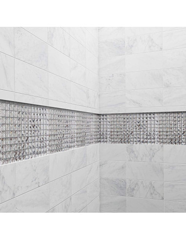 Azulejo de mosaico de vidrio espejo Diflart 5 hojas 30.48x30.48 cm