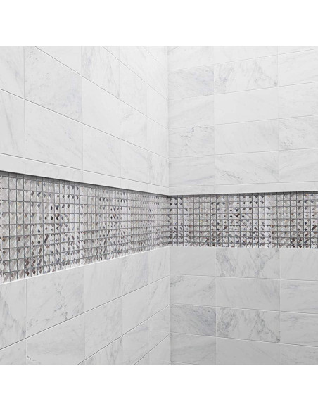 Azulejo de mosaico de vidrio espejo Diflart 5 hojas 30.48x30.48 cm