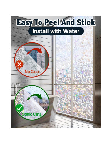 Película de Privacidad LOVEPEA Arcoíris 44.5x199.8 cm