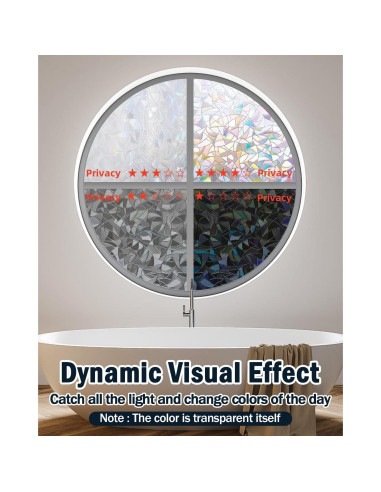 Película de Privacidad LOVEPEA Arcoíris 44.5x199.8 cm