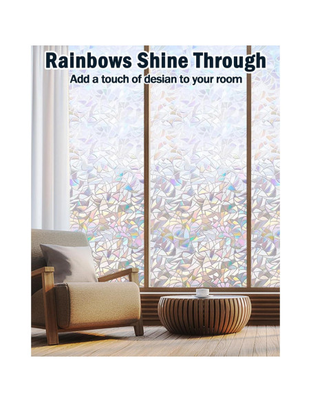 Película de Privacidad LOVEPEA Arcoíris 44.5x199.8 cm Película de Privacidad LOVEPEA Arcoíris 44.5x199.8 cm