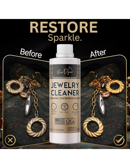 Limpiador Ultrasónico de Joyería Evo Dyne 236ml - Concentrado
