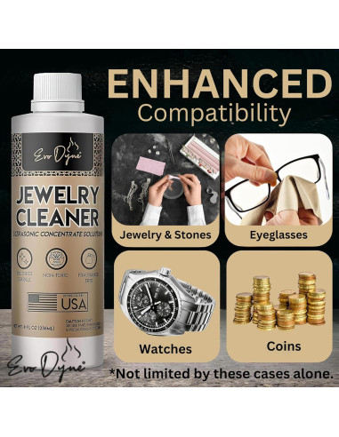 Limpiador Ultrasónico de Joyería Evo Dyne 236ml - Concentrado