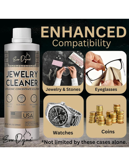 Limpiador Ultrasónico de Joyería Evo Dyne 236ml - Concentrado