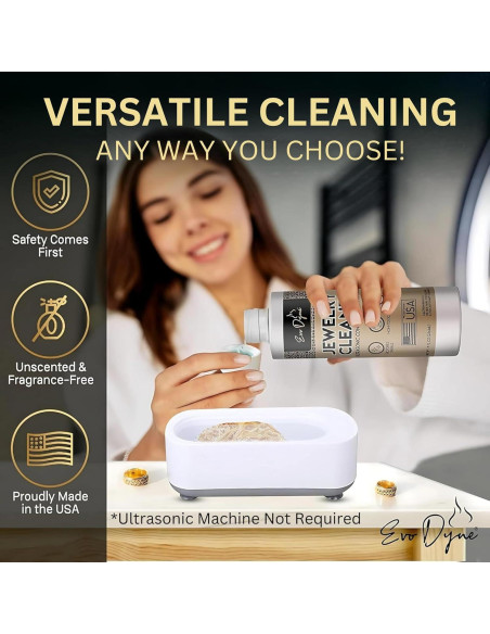Limpiador Ultrasónico de Joyería Evo Dyne 236ml - Concentrado