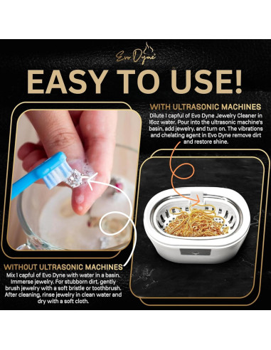 Limpiador Ultrasónico de Joyería Evo Dyne 236ml - Concentrado