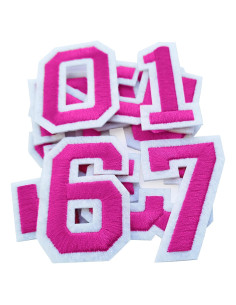 30 Piezas Parche de Números Termoadhesivo Rosa bfuee