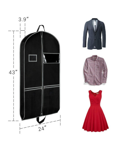 Bolsa de Ropa Zilink 109 cm para Trajes y Vestidos - Negro