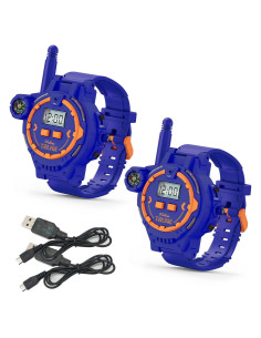 Walkie Talkie Recargable Gantan para Niños Azul 166g