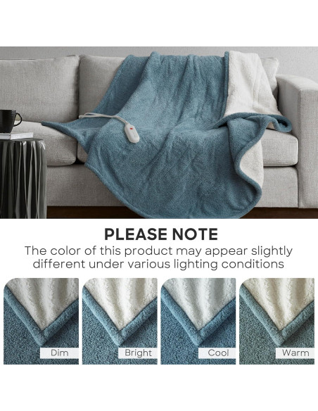 Manta Calentada Eléctrica Sharper Image 50x60 cm Azul