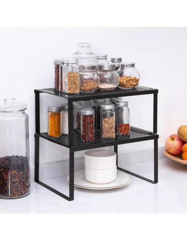 Organizador de Estantes NEX LT-DEM95-02 Expandible Negro