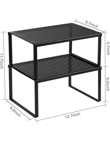Organizador de Estantes NEX LT-DEM95-02 Expandible Negro Organizador de Estantes NEX LT-DEM95-02 Expandible Negro