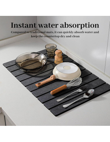 Alfombrilla de Secado de Piedra Diatomácea Trendygeminis 61x41cm