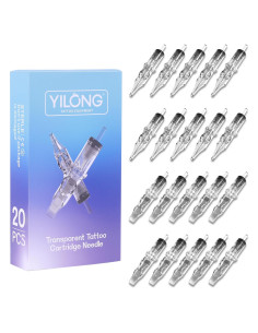 Cartuchos de Agujas de Tatuaje YILONG - 20 Pcs Mixtos 3RL 5RL 7RM 9RM
