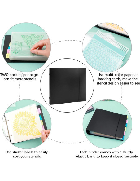 Carpeta de Almacenamiento de Plantillas de Galletas BAOFALI 6x6