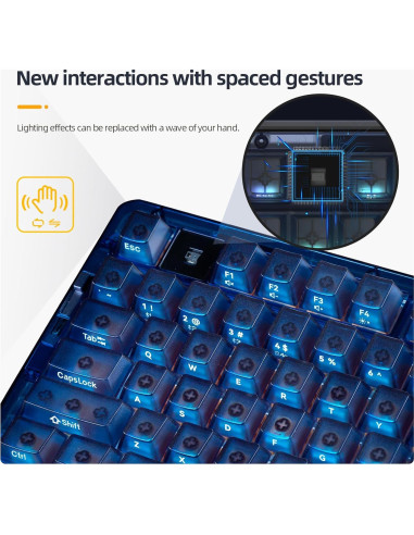 Teclado Mecánico IROK OP75 Hot Swappable 75% RGB Inalámbrico