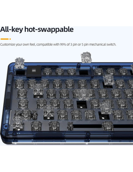 Teclado Mecánico IROK OP75 Hot Swappable 75% RGB Inalámbrico