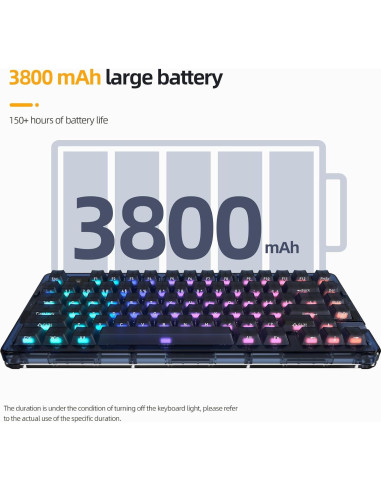 Teclado Mecánico IROK OP75 Hot Swappable 75% RGB Inalámbrico