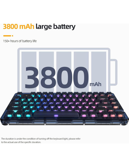 Teclado Mecánico IROK OP75 Hot Swappable 75% RGB Inalámbrico